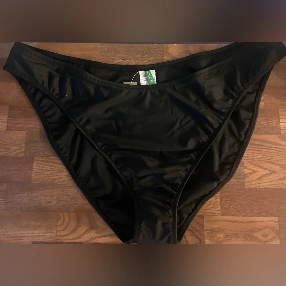 NEW…J.CREW '90s High-Leg Black Bikini Bottom